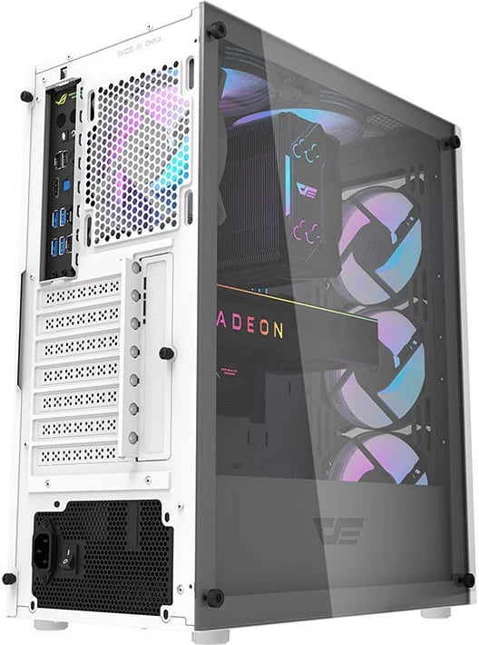 Kasë Darkflash DK352 Plus, Middle Tower, 4 ventilatorë ARGB, bardhë/zezë
