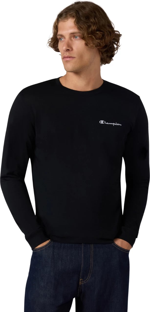 Maicë me mëngë të gjata Champion për meshkuj, e zezë