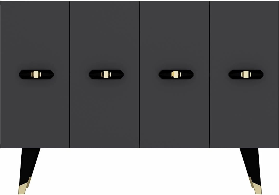 Konsol Skye Decor, Quart V, ngjyrë ari dhe antracit Konsol Skye Decor, Quart V, ngjyrë ari dhe antracit