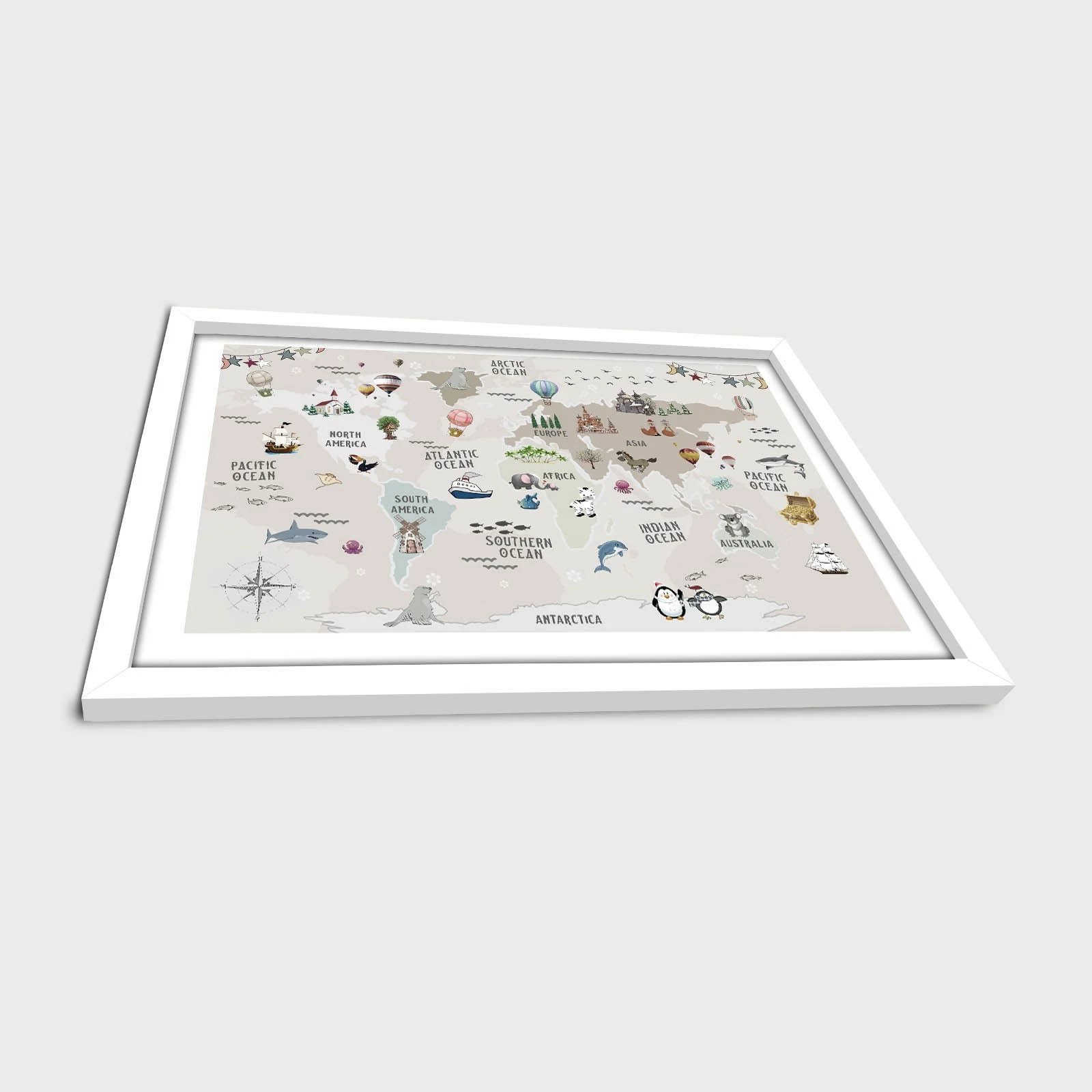 Pikturë dekorative me kornizë MDF, shumëngjyrëshe, Wallity, 3853BCT-005, 38x53cm