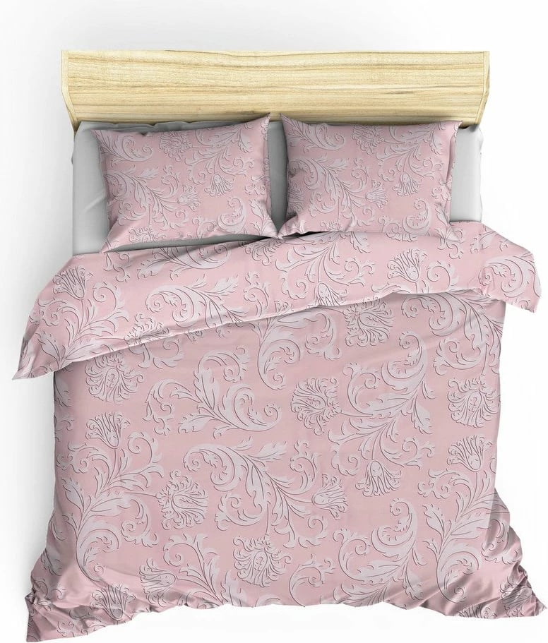 Set mbulesë për jorgan Super King, saten, ngjyrë pluhur, L'essentiel, Verano