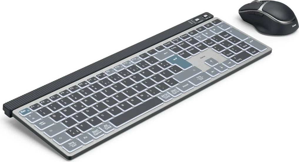 Set tastierë dhe maus wireless Hama WKM-750, QWERTY, i zi
