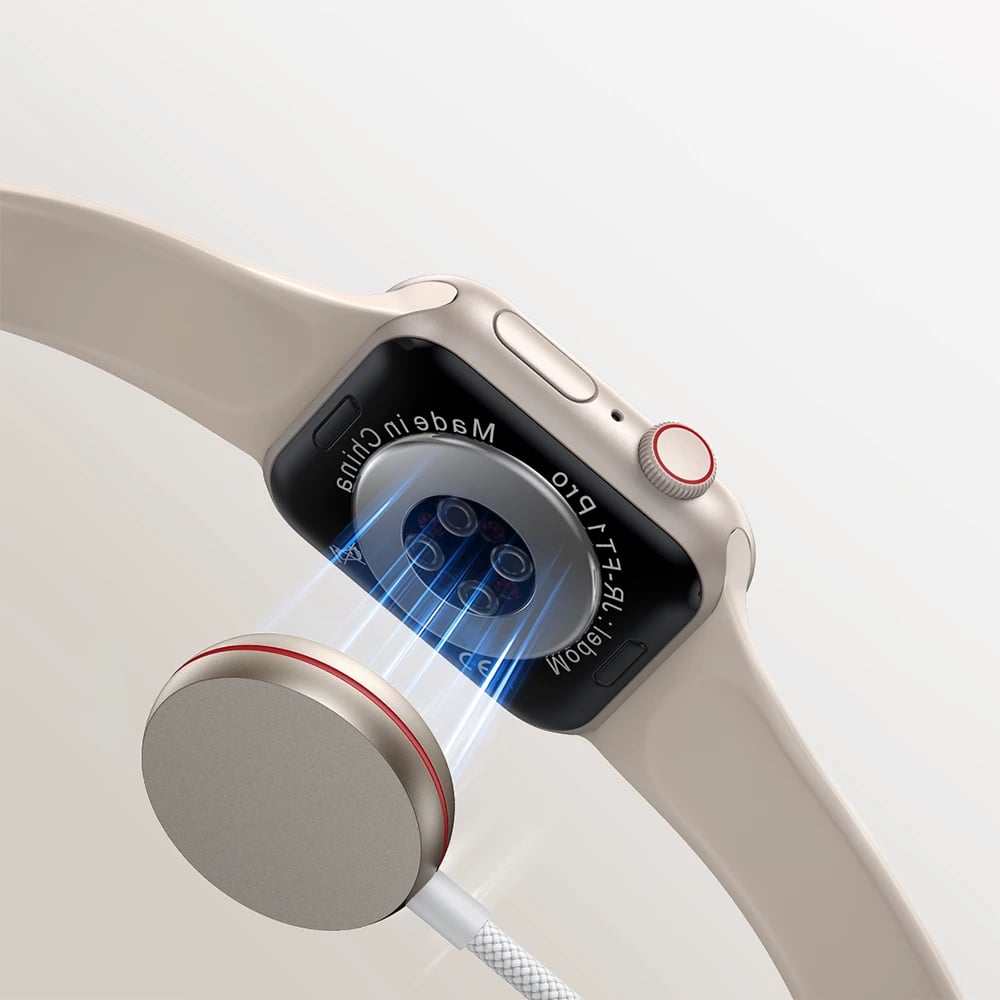Kabllo dhe karikues induktiv 2-në-1 Joyroom S-IW012, Lightning + për Apple Watch, 1.5m, Bardhë