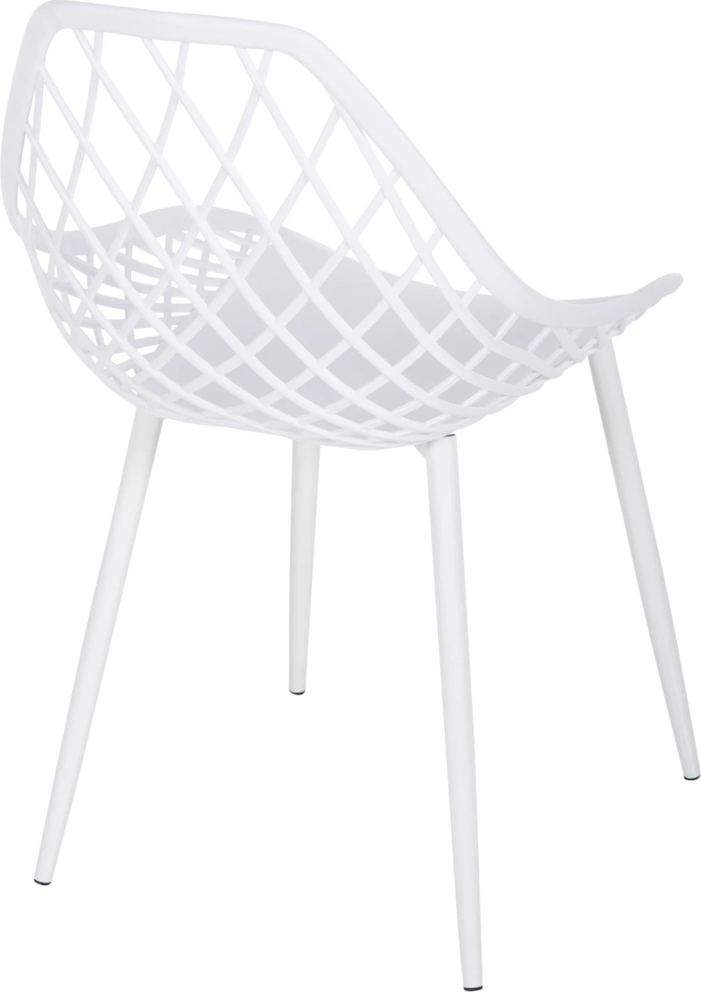 Karrige polipropileni LIO FH9524.11, ngjyrë e bardhë, këmbë metalike të bardha, 52x53x82H cm