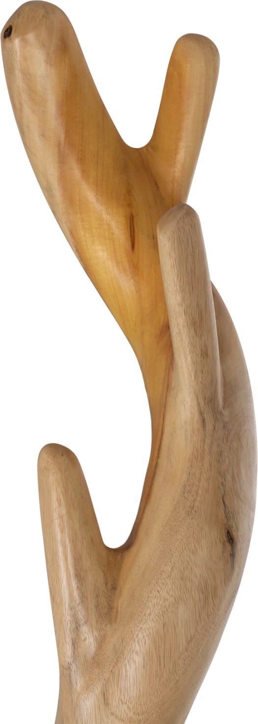 Stendë për pallto prej druri suar natyral, FH9366, 40x40x200 cm