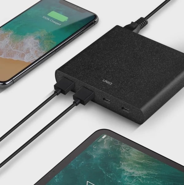 Karikues muri UNIQ Surge LITHOS Collective, 90W, 2xUSB-A QC 3.0, 2xUSB-C PD 3.0, i zi