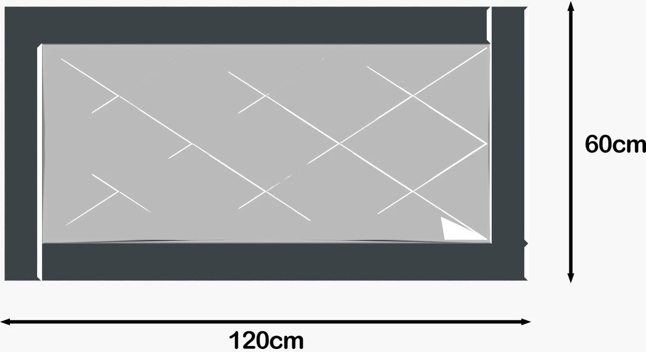 Pasqyrë dekorative, ngjyrë fume dhe e bardhë, Skye Decor, 60x120cm