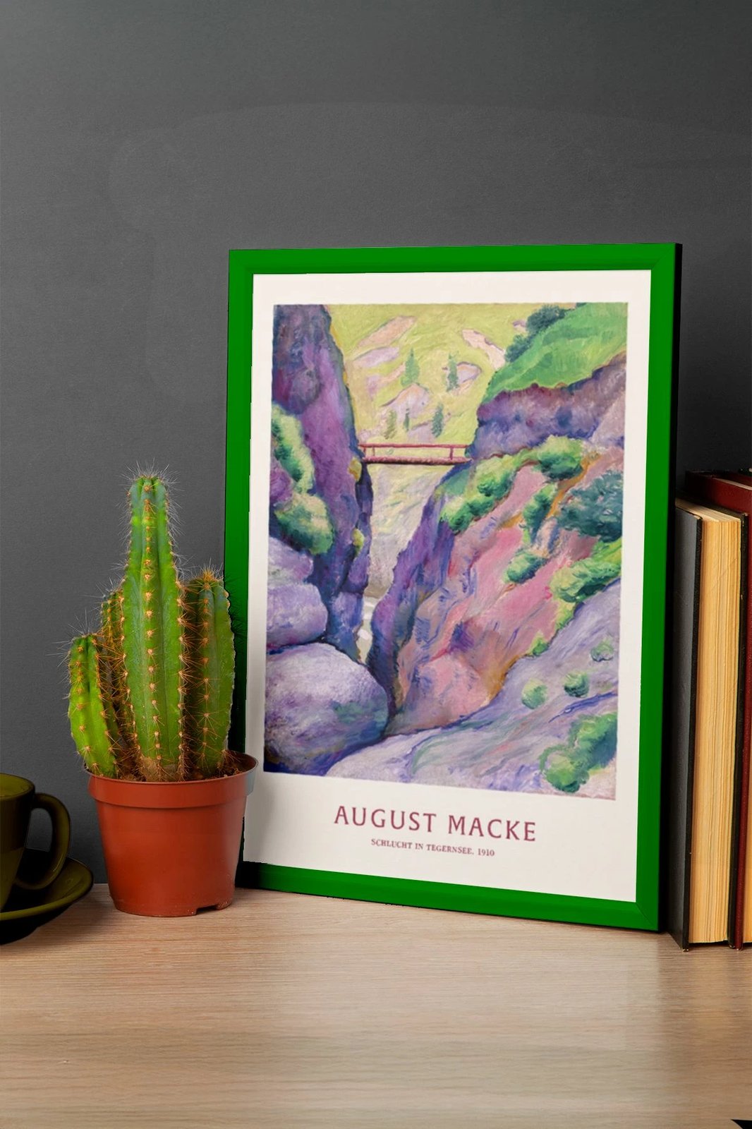 Pikturë dekorative me kornizë, MDF, Wallity, Artrnkdata4, ngjyrë e gjelbër