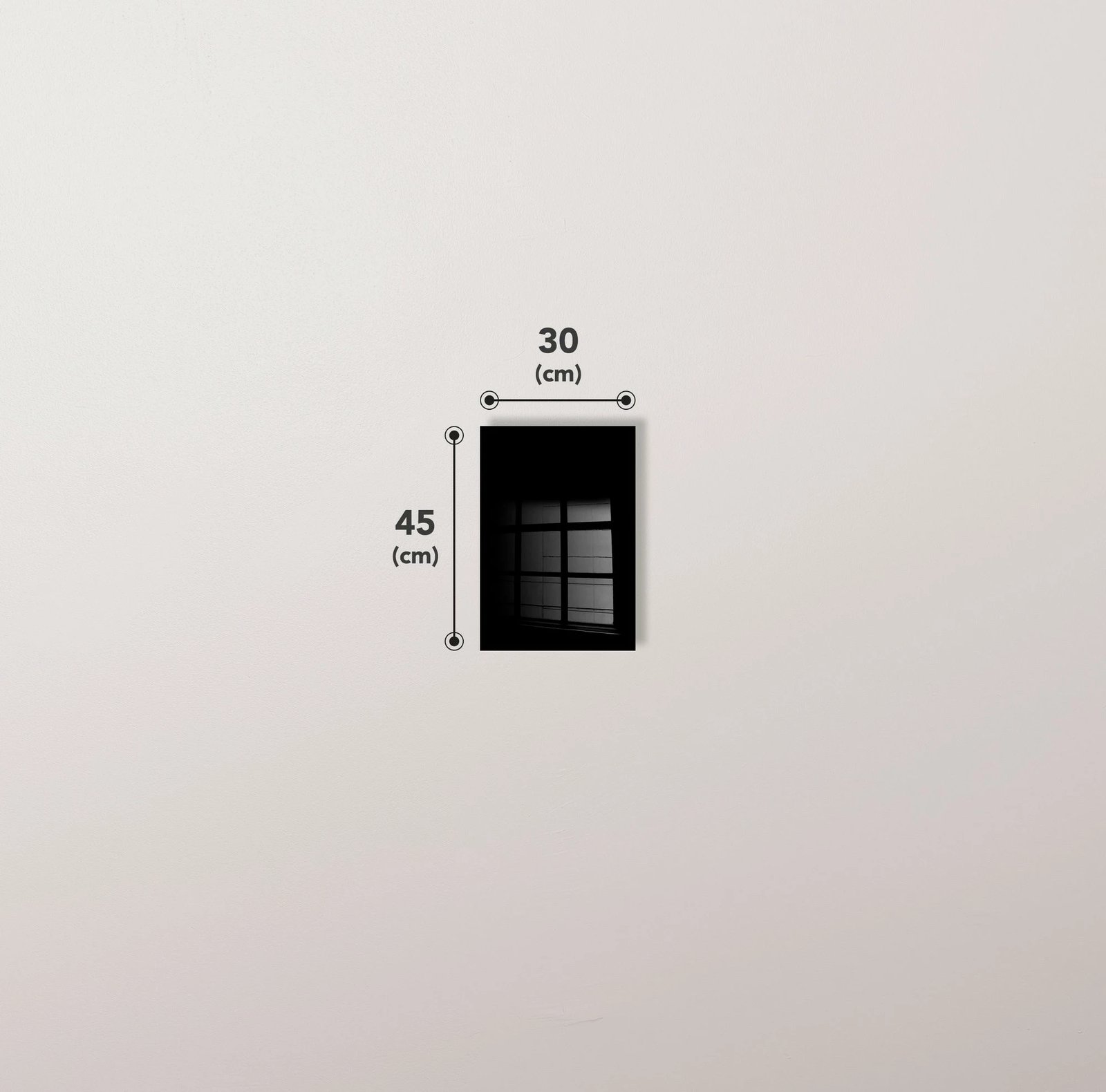 Pikturë dekorative prej xhami të temperuar, shumëngjyrëshe, 30x45cm