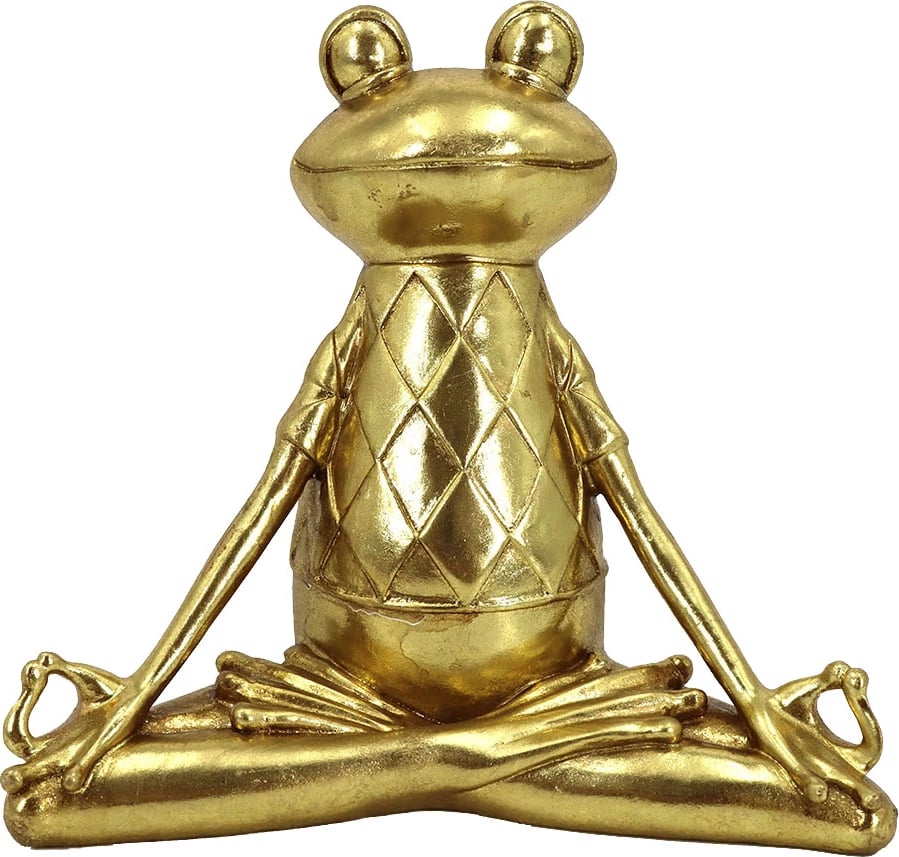 Dekor bretkose në yoga, ngjyrë ari, 21x12x20 cm