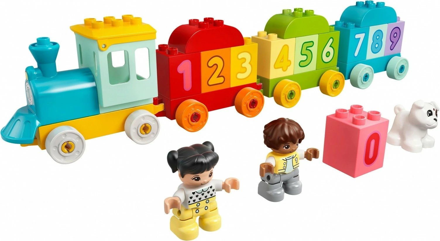 Set lodrash LEGO DUPLO 10954 Treni me numra, shumëngjyrësh, për fëmijë të vegjël