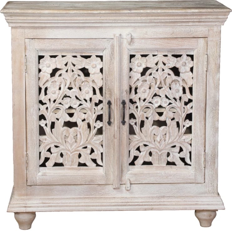 Komodë Corfu me 2 dyer, ngjyrë natyrale, 90x40x90