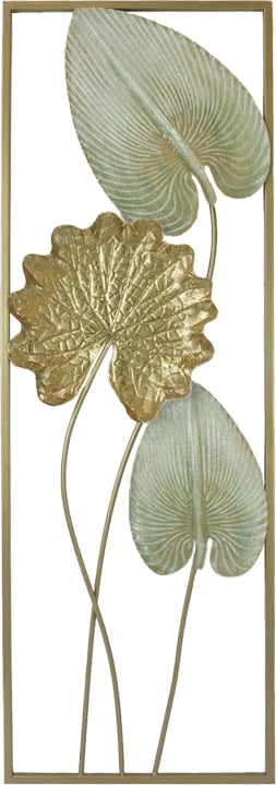 Dekor muri Tropana II metalik ngjyrë ari dhe bardhë 31x2.5x90.2cm