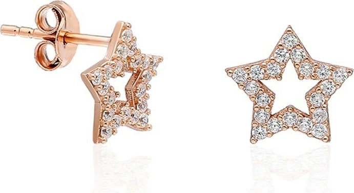 Vathë argjendi Jumeon, rozë gold dhe të bardhë, TRDYL506