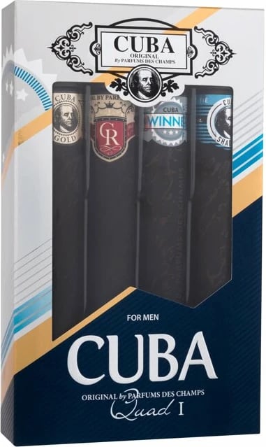 Set Eau de Toilette për meshkuj Cuba Gold, Royal, Winner, Shadow 4x35ml