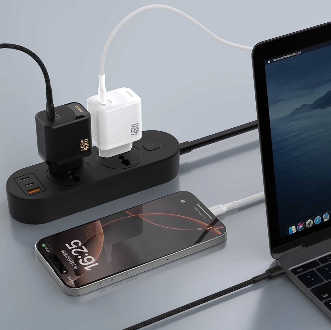 Karikues muri Dudao A28, GaN, 45W, USB-C, i zi