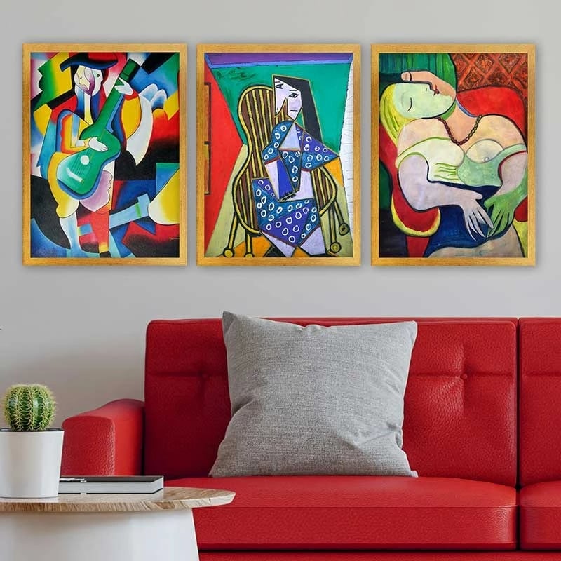 Pikturë dekorative me kornizë (3 copë), Wallity, 3AC_UNPP13_3545