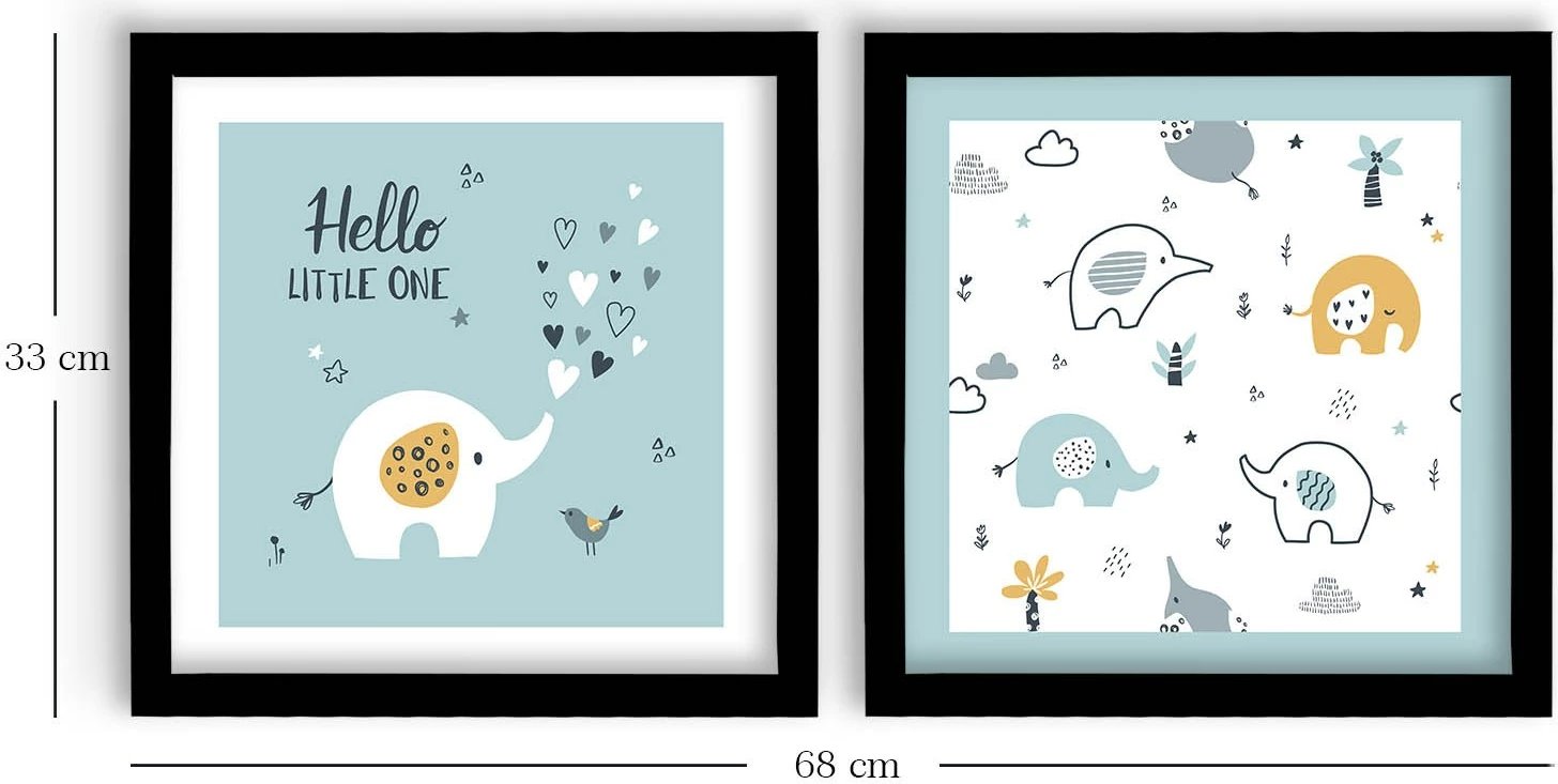 Pikturë dekorative me kornizë MDF (2 copë), Wallity, 2P3333SCT-007