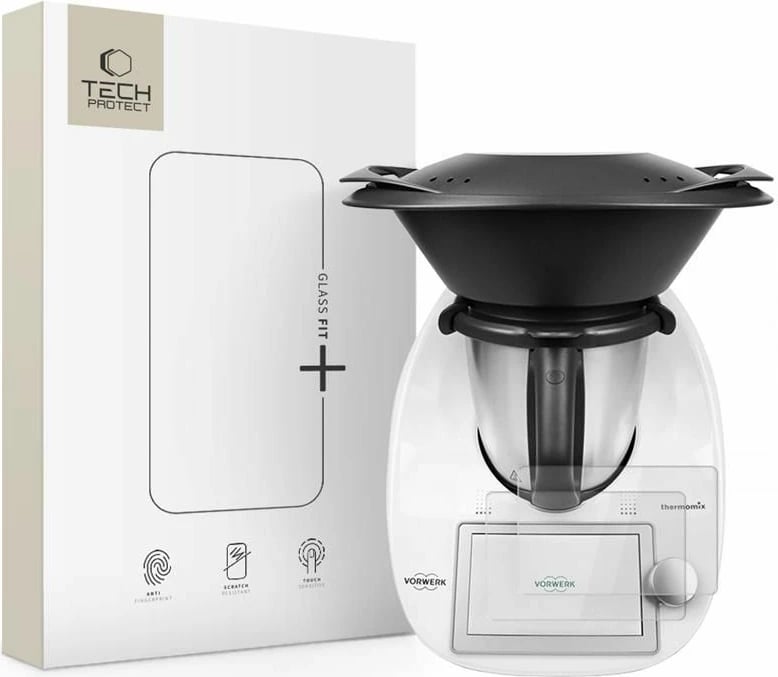 Xham mbrojtës Tech-Protect Glass Fit+ për Thermomix TM6, 2 copë, Transparent
