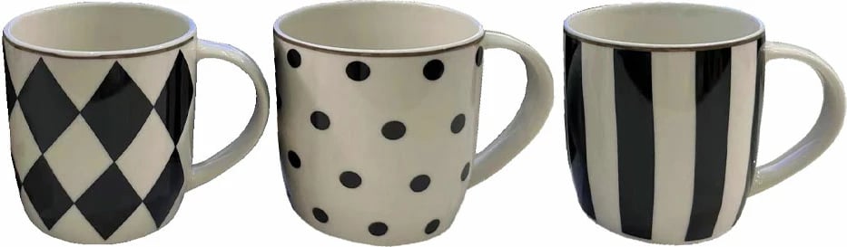 Set filxhanësh espresso Jolie, 6 copë, porcelan New Bone China, bardhë, zi, ar, 7x5.1x6.8 Set filxhanësh espresso Jolie, 6 copë, porcelan New Bone China, bardhë, zi, ar, 7x5.1x6.8