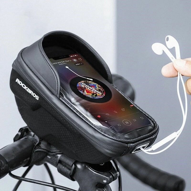 Çantë telefoni për biçikletë Rockbros, e zezë