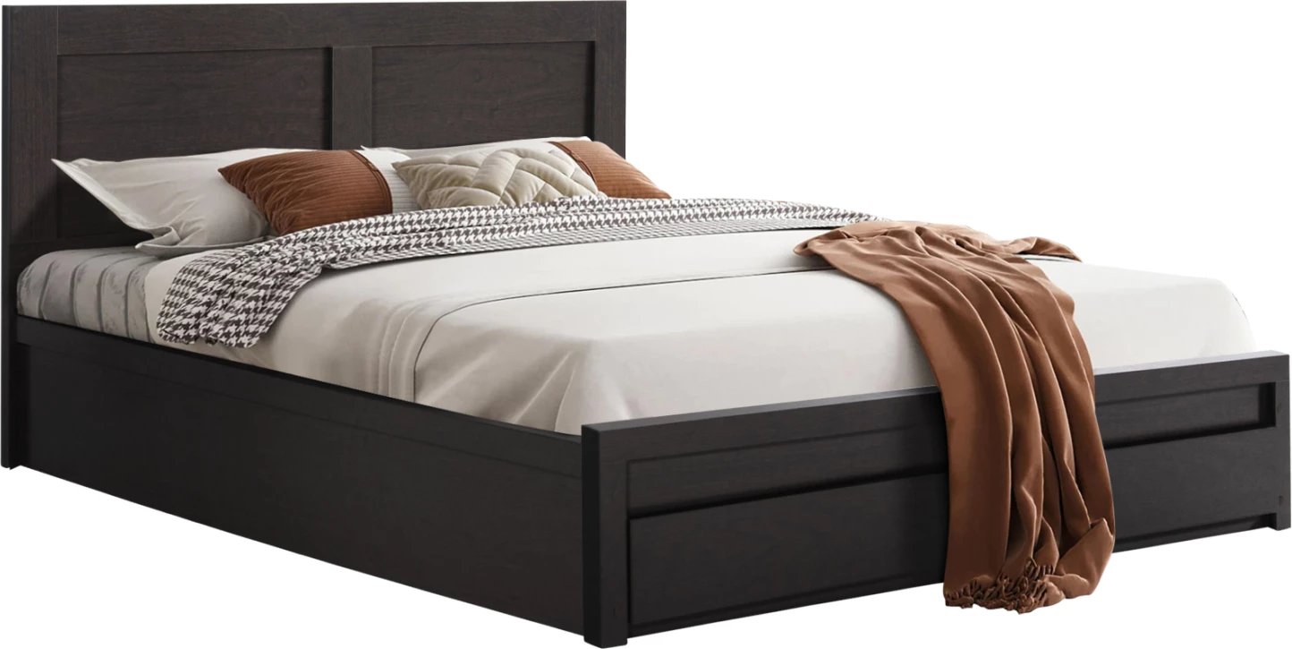 Krevat CAPRI FH312.11 me 2 sirtarë melamine, ngjyrë wenge, për dyshek 150x200 cm