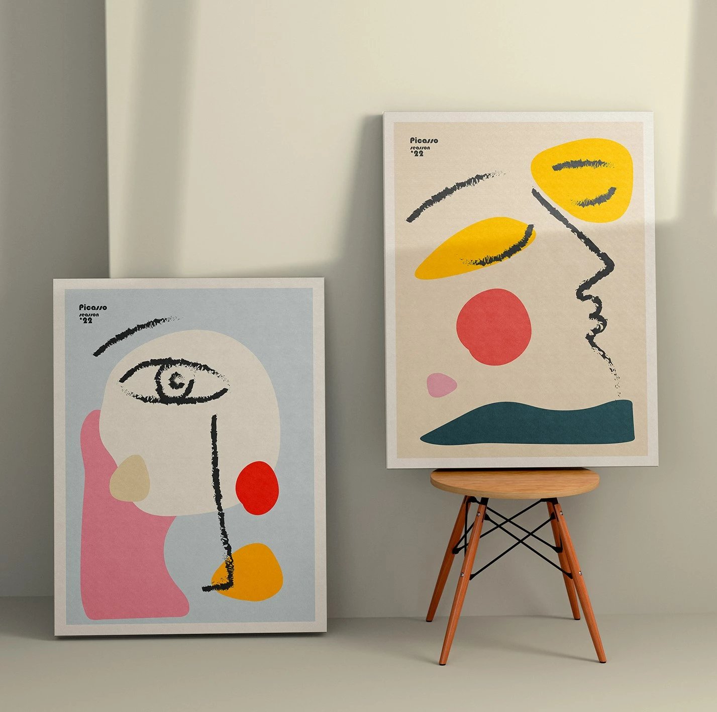 Pikturë dekorative në kanavacë (2 copë), Wallity, 2KNV4363, 70x100