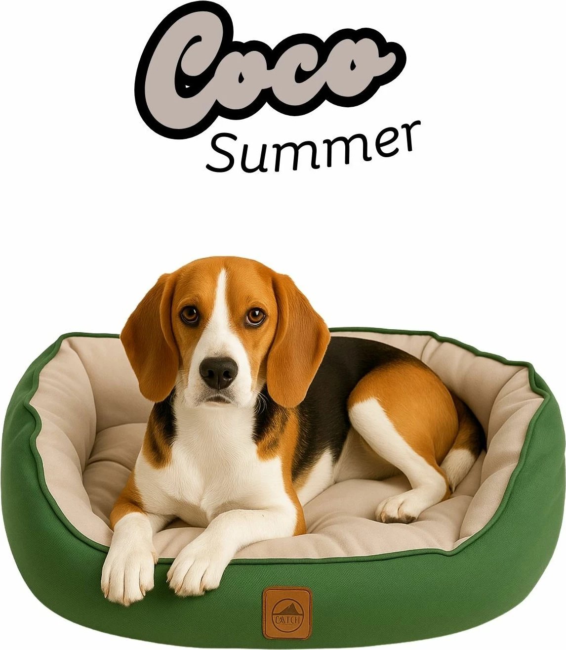 Shtrat për kafshë Coco Summer, i gjelbër, Paws & Whiskers, madhësia M