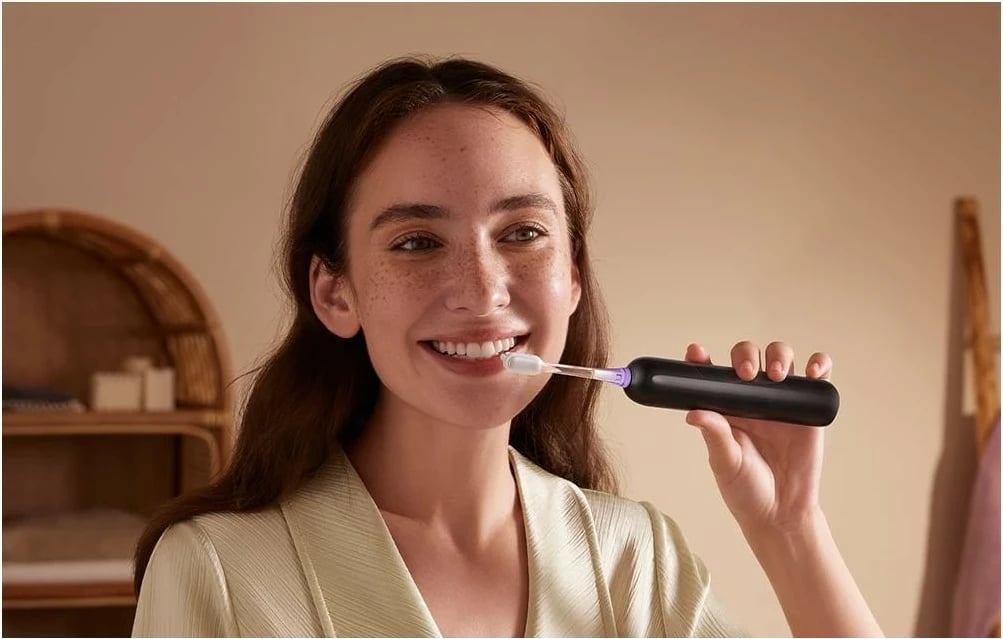 Furçë dhëmbësh sonike Mova Fresh Pro, 10 nivele intensiteti, 3 mënyra pastrimi, Bluetooth, e zezë