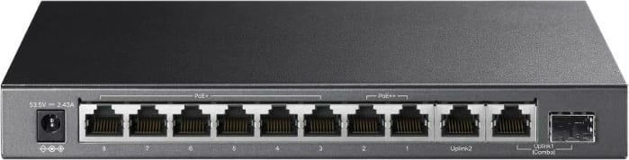 Switch TP-LINK TL-SG1210PP, 10 porta Gigabit, 6 PoE+, 2 PoE++, Mini Tower, i zi