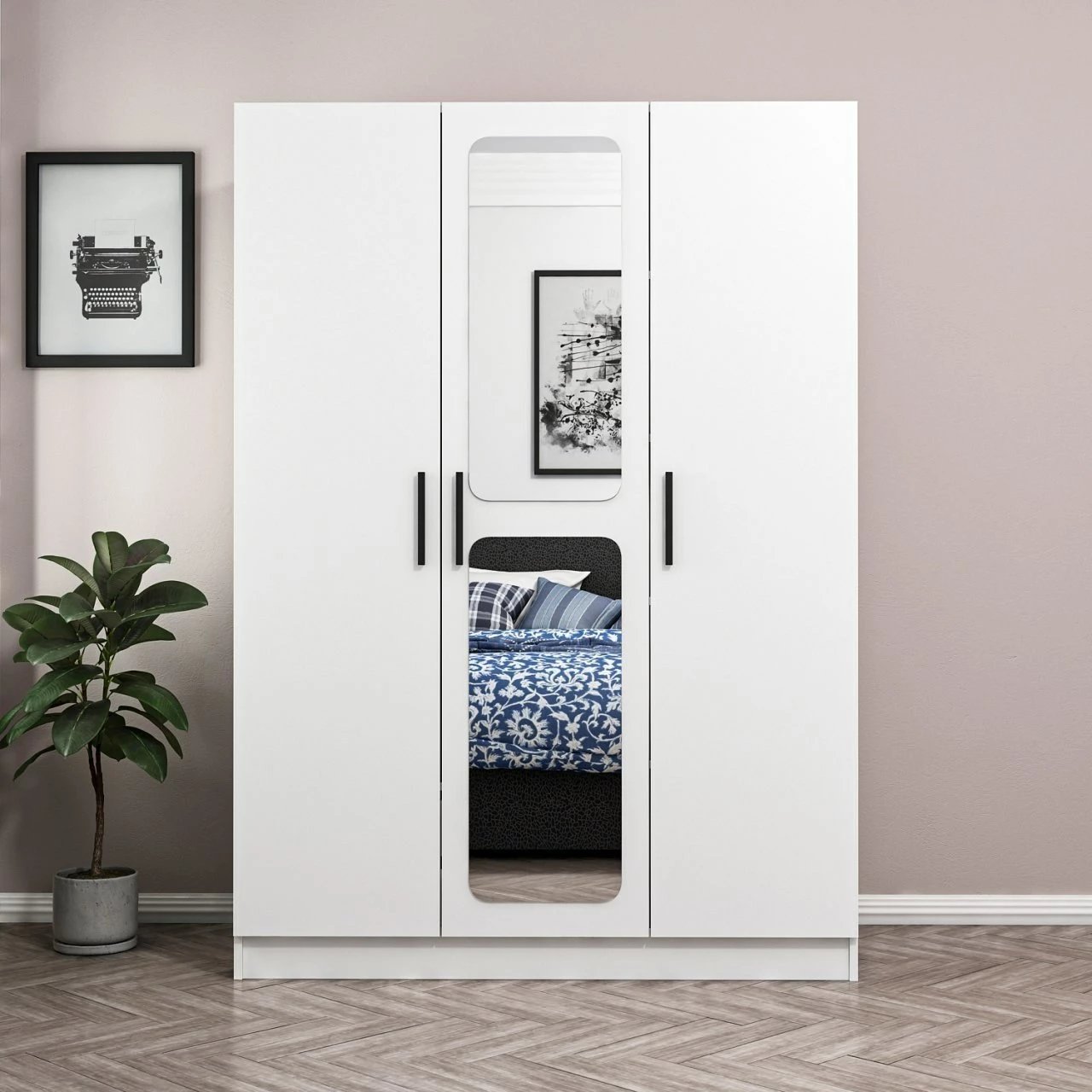 Dollap Skye Decor, i bardhë, Kale - 2252