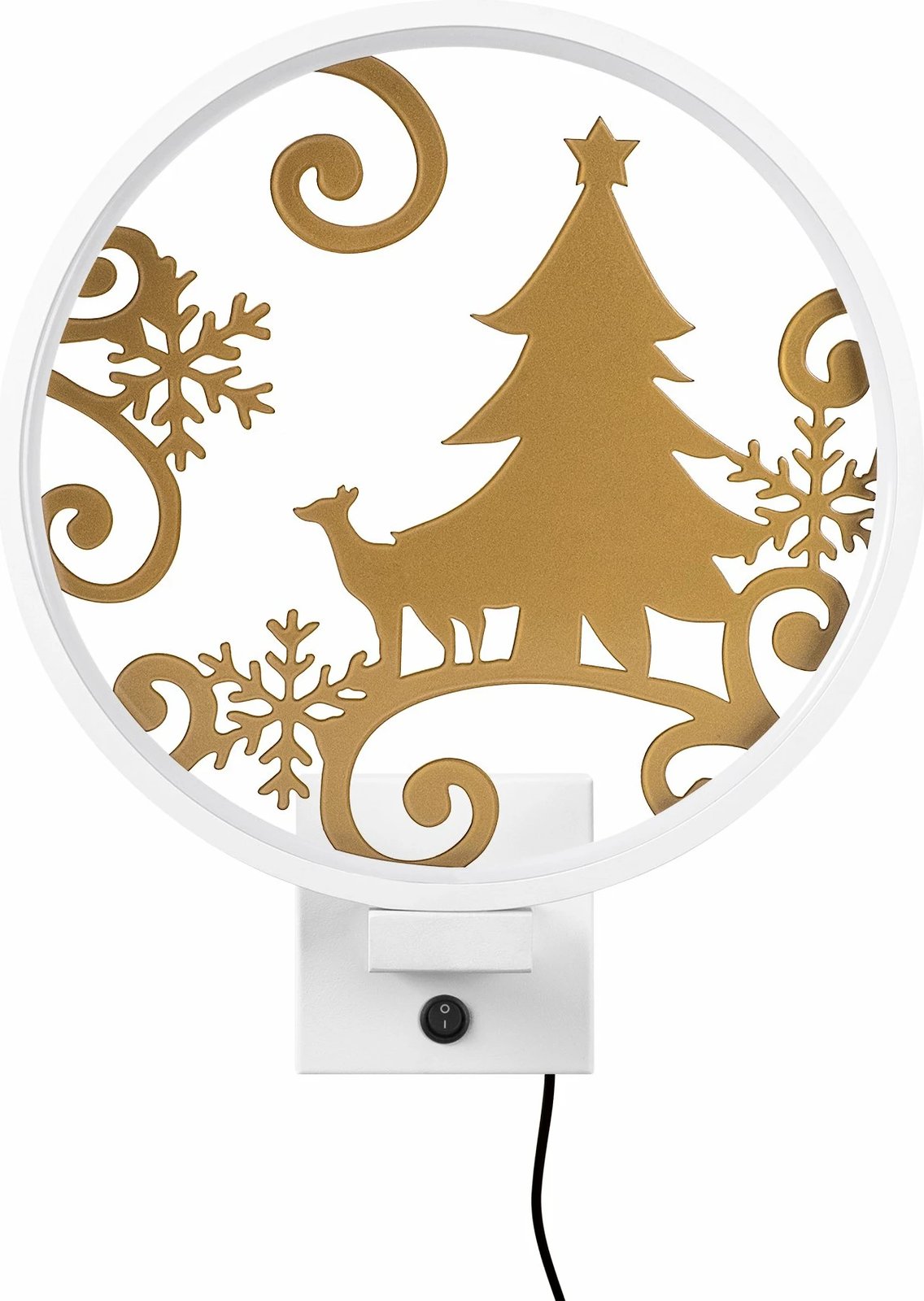 Llambë muri dekorative Opviq, XMAS27, e bardhë dhe ari