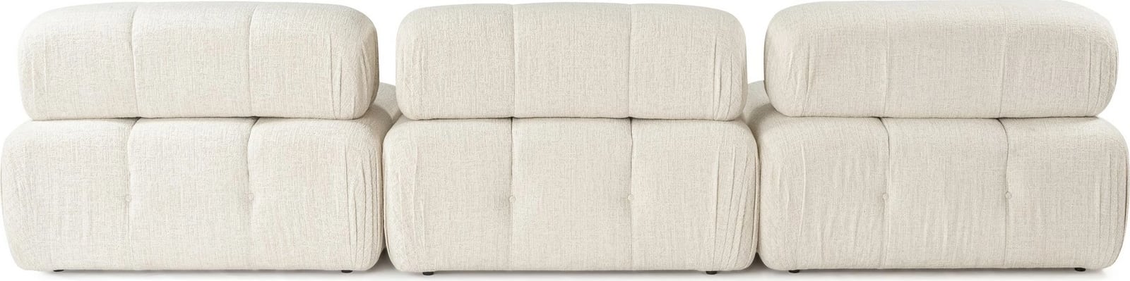 Kënd-sofë Doblo 3 vendëshe me pouffe, krem, Atelier del Sofa