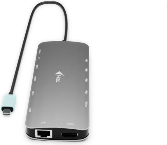 Stacion dokimi i-tec C31NANOTRIPLED140 me karikues universal 140W, USB-C, 3x HDMI, 4x USB-C, 3x USB-A, RJ-45, Gri