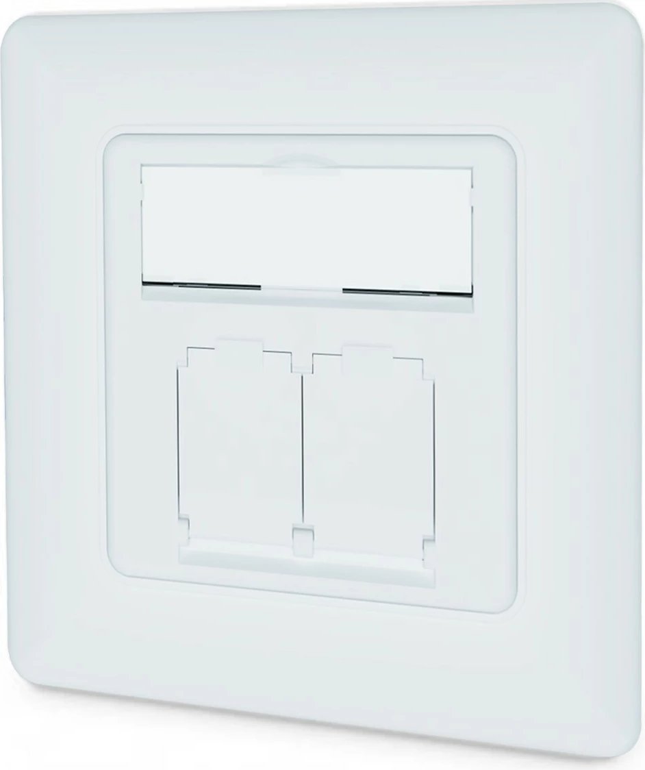 Prizë rrjeti Digitus CAT 6A EA, 2xRJ45, e bardhë