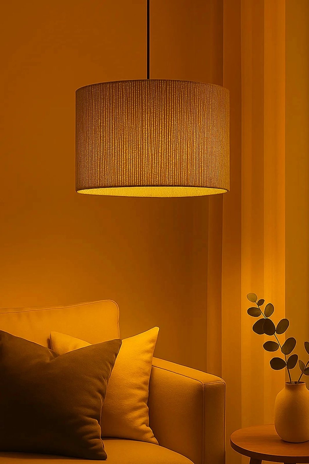 Llambë tavani Opviq, BK084, rafia e gjelbër, lartësi e rregullueshme