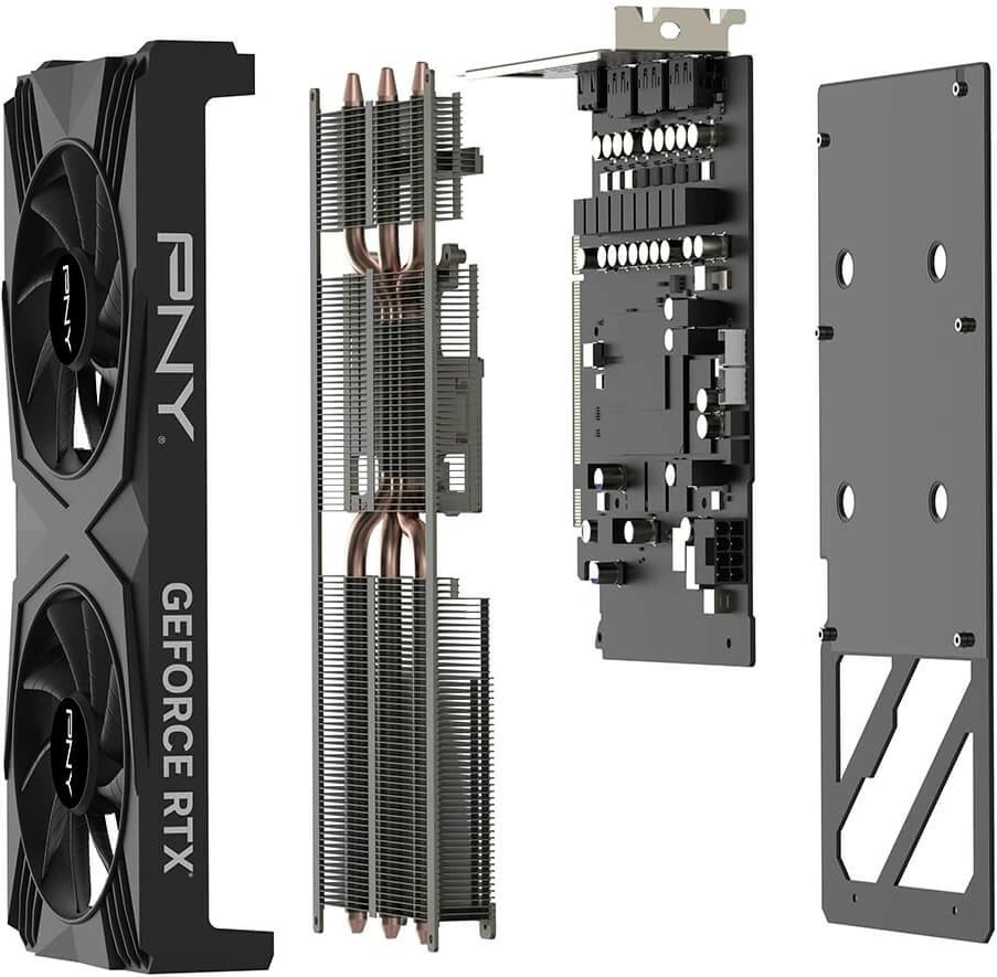 Kartelë grafike PNY RTX4060 Ti VERTO 16GB GDDR6, dy ventilatorë, e zezë