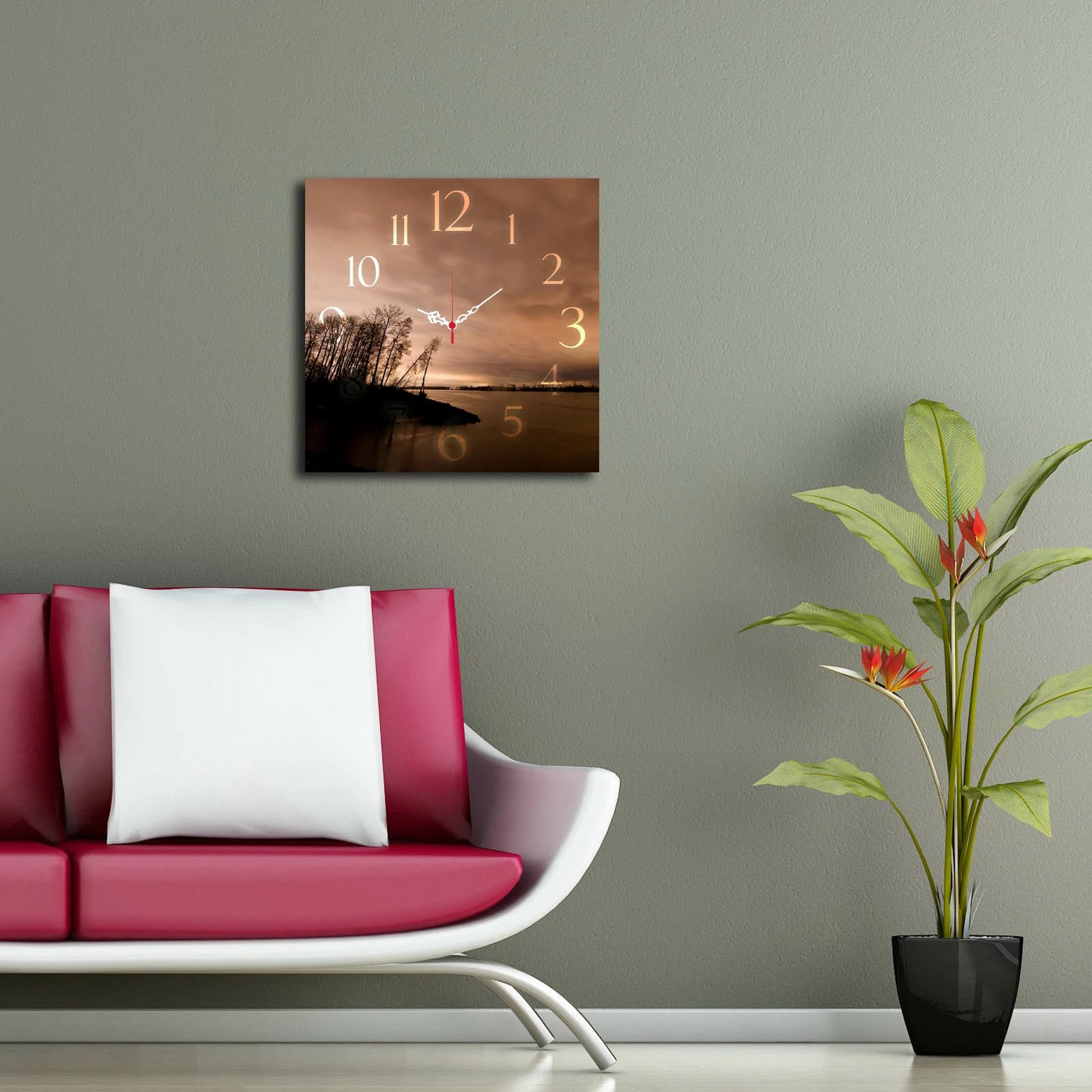 Orë dekorative MDF, shumëngjyrëshe, Wallity, Msk-39, 40x40cm