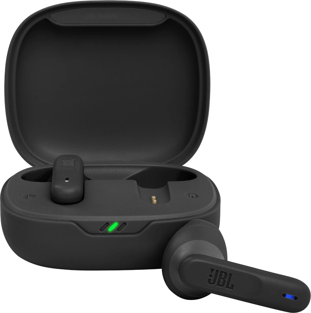 Kufje JBL Wave 300 TWS, Bluetooth, pa tela, me kuti karikimi, e zezë