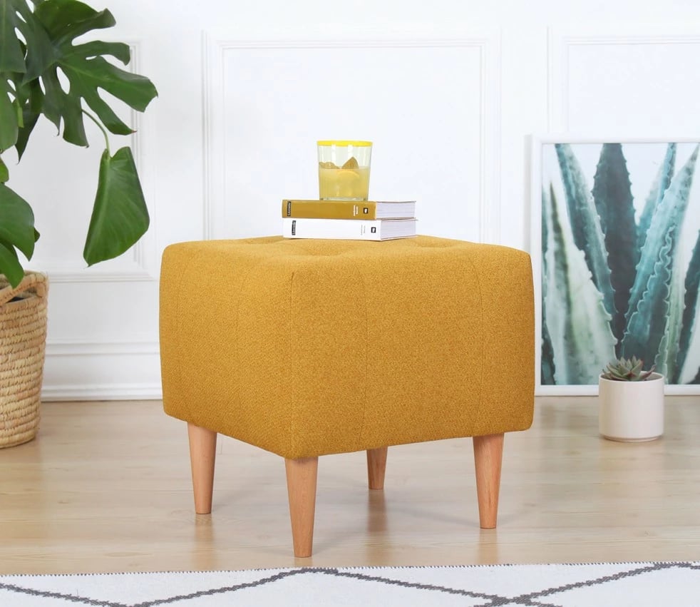 Pouf Atelier del Sofa, ngjyrë e verdhë, Tomp