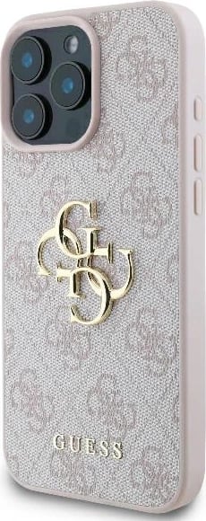 Mbështjellës Guess 4G Big Logo për iPhone 16 Pro Max, Rozë