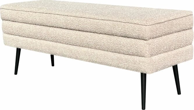 Stool me hapësirë për ruajtje, ngjyrë latte, 110x40x44