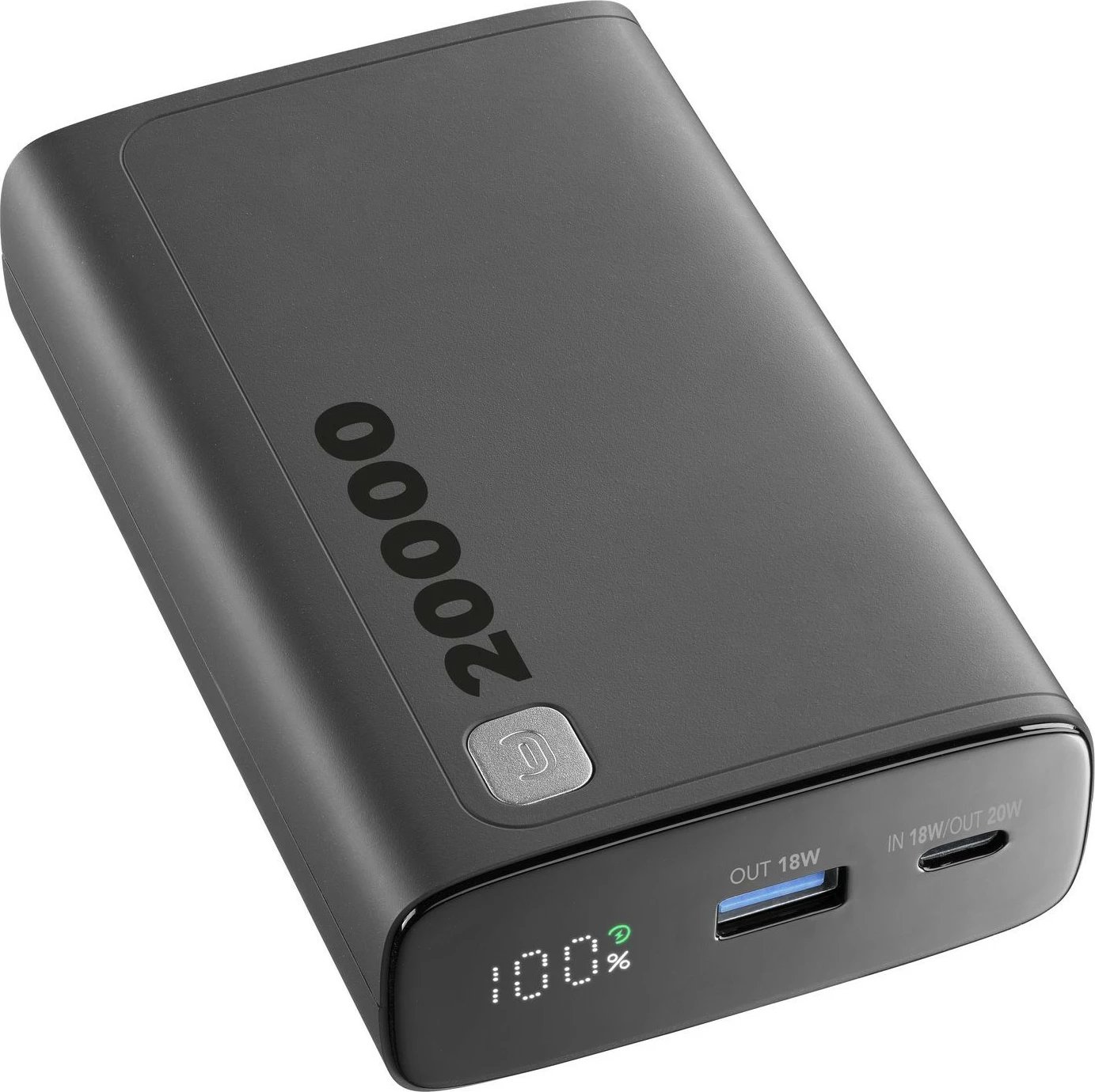 Powerbank Cellular Line ELITE 20000mAh, USB-C, Power Delivery, e zezë