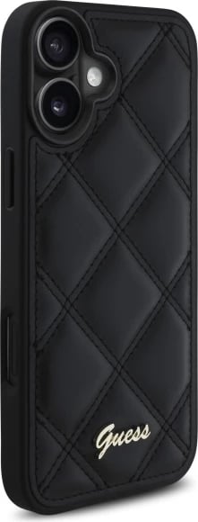 Mbështjellës Guess Quilted Metal për iPhone 16 Plus, 6.7", i zi Mbështjellës Guess Quilted Metal për iPhone 16 Plus, 6.7", i zi