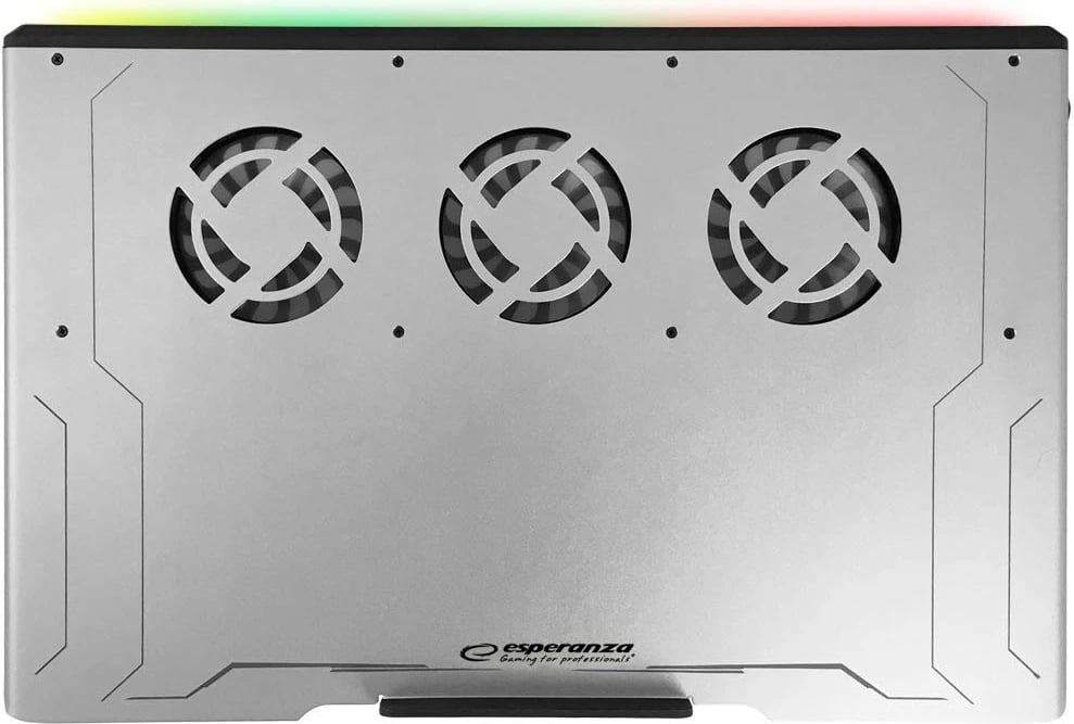 Pad ftohës për laptop Esperanza Boreas EGC108, RGB, 19", i zi
