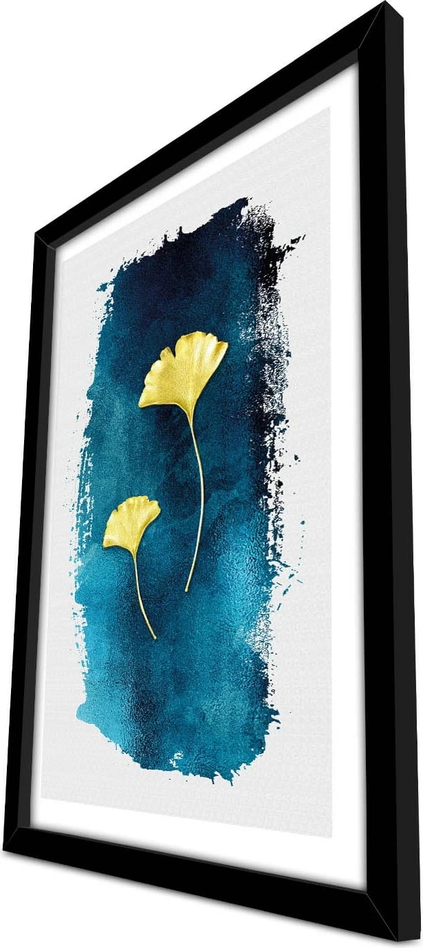 Pikturë dekorative me kornizë, MDF, 38x53cm, ngjyra blu, e bardhë, e verdhë, blu e errët, Wallity 3853NISCT-005