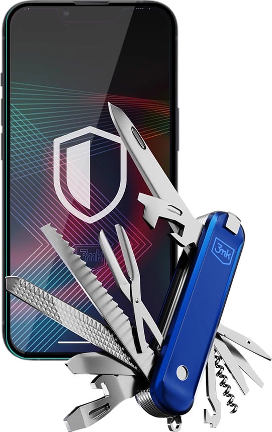 Xham i temperuar 3mk HardGlass Lite për iPhone 14 Plus / 13 Pro Max, 9H, i zi