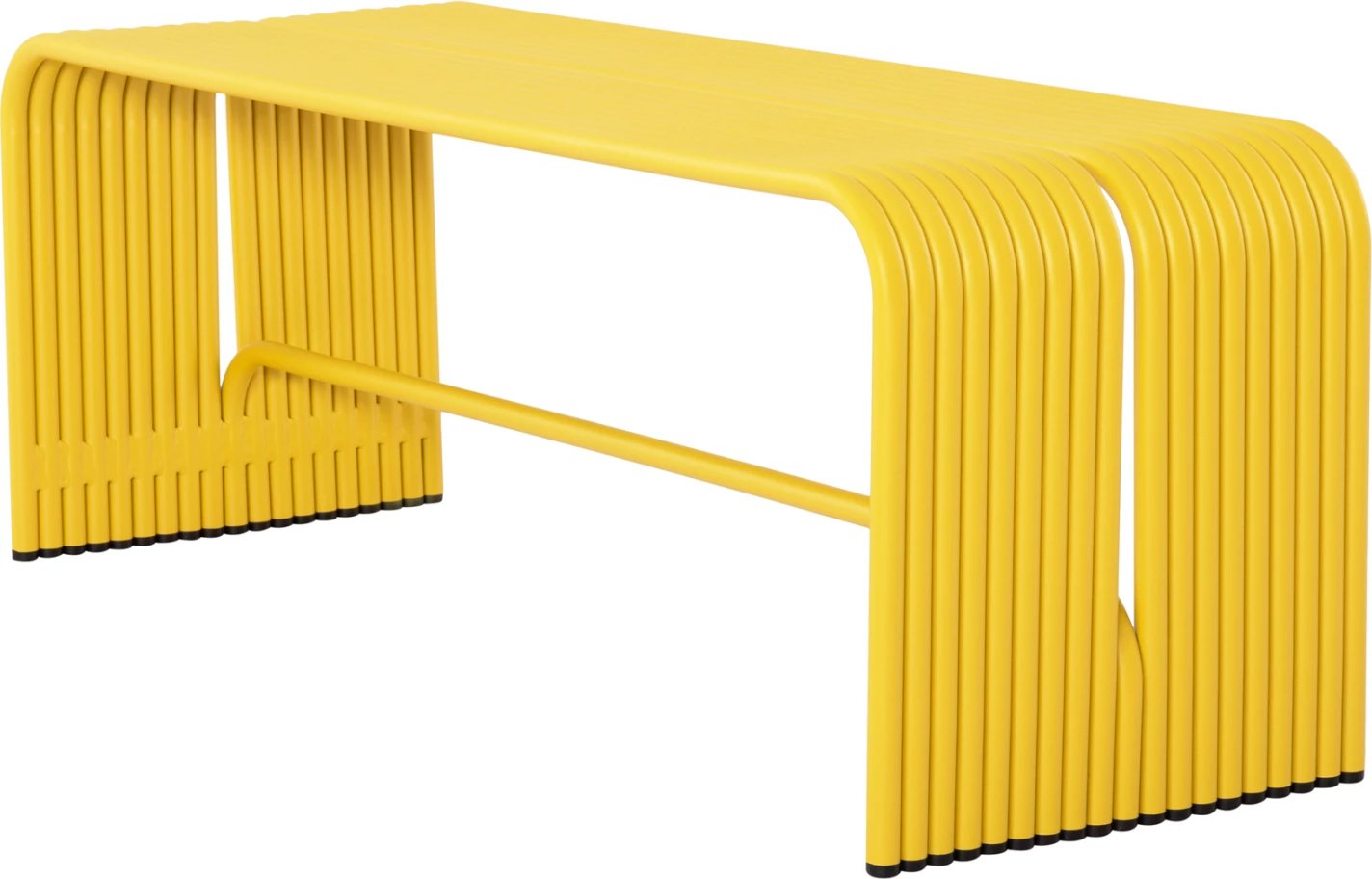 Bankë dy vendëshe INTREPID, alumin, ngjyrë e verdhë, FH6327.06, 109.5x37.5x40.5cm