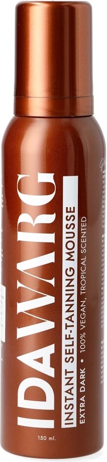 Shkumë për vetë-ngjyrosje trupore Ida Warg Instant Self-Tanning Mousse Body Tan Enhancer Extra Dark për femra, 150ml