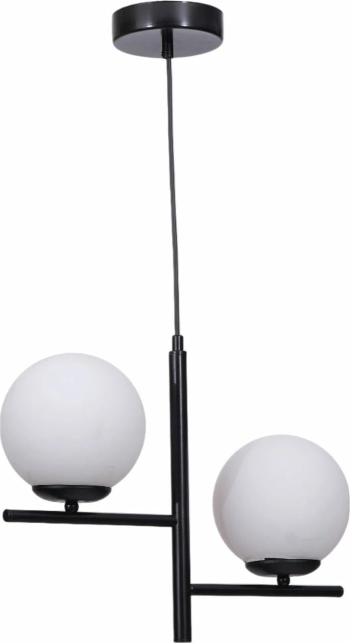 Llambë tavani Opviq, 9009-3, metal dhe xham, e bardhë dhe e zezë Llambë tavani Opviq, 9009-3, metal dhe xham, e bardhë dhe e zezë